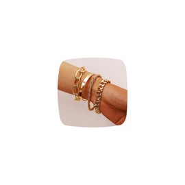 ANYILVTULI Chunky Bracelets for Women 22192024822 (GOLD)