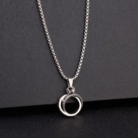 HAISENGO Eyeglass Holder Necklace Ring for Women Man Glasses Holder Strap Chain Eye Glass Holder Necklace Stainless Steel Eyeglass Loop Holder Reading Glasses Holder Sunglasses Necklace