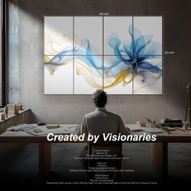 Mollywell Art Acoustic Panels, Sound Proofing, Wall Decoration, Suitable for Nature-Inspired Room Soundproofing & Vibrant Aesthetics (Abstract Silk), 48x32x0.4 Inch