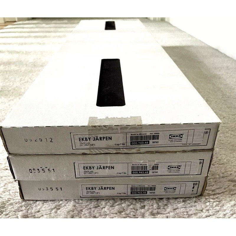 Ikea Ekby Jarpen Black Shelf 000.943.48 79x19cm 31 1/8 x