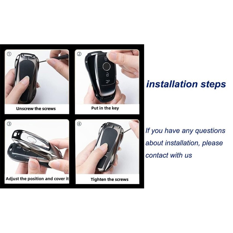 HANSTRONG GEAR for Benz Key Fob Case Cover Protection Metal