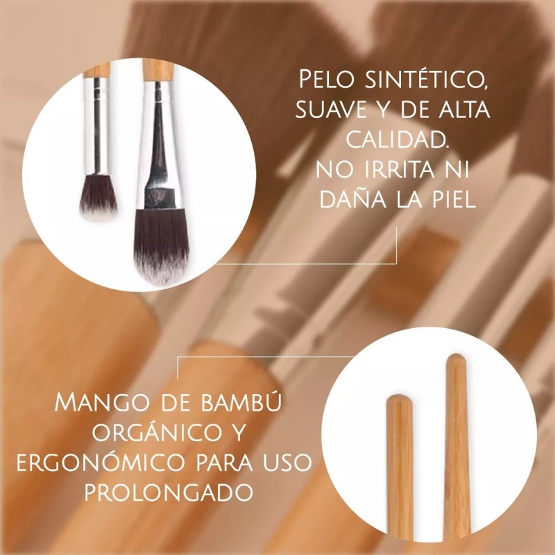 Mist Jewel Brochas De Maquillaje Bambú Ecológicas 11 Pcs