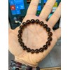 RAYON Champagne Brown Smoky Quartz Bead Bracelet Men Stretch 10mm