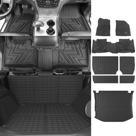 powoq Floor Mat Compatible with 2011-2021 Jeep Grand Cherokee Cargo Mat Backrest Floor Liner TPE Trunk Cargo Liner Replacement for 2011-2021 Jeep Grand Cherokee Accessories