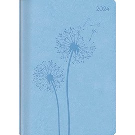 Ladytimer Grande Deluxe Sky 2024 Pocket Calendar A5 (15 x 21 cm) Tucson Cover with Embossed Motif Weekly 128 Pages Alpha Edition