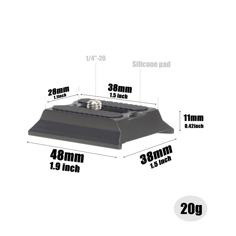 Hersmay Upper Quick Release Plate for DJI Ronin RS2 RS3