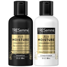 TRESemm TRESemme Shampoo & Conditioner, Sulfate-Free, Travel Size - Moisture Rich Hair Treatment for Dry, Damaged Hair, Mini Shampoo & Conditioner for Hair Repair, Scented, 3 Oz Ea (2 Piece Set)
