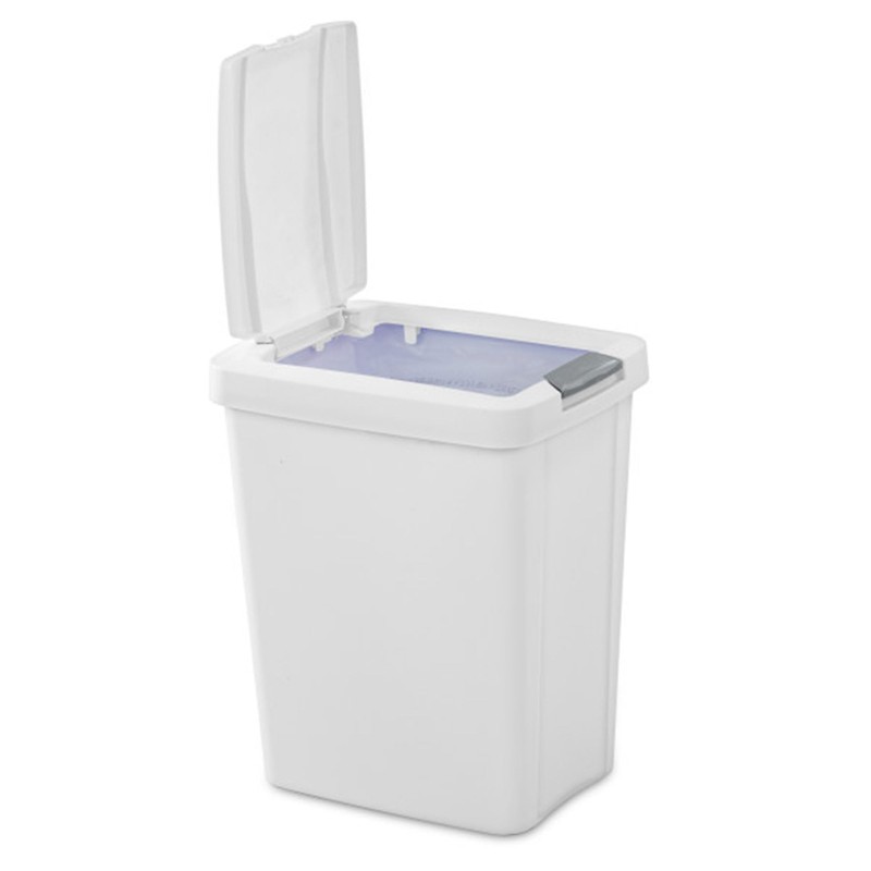 Sterilite 7.5 Gallon TouchTop Wastebasket Trash Can with Pop Up