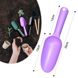 JUFYVO 3pcs Plastic Garden Shovel Dirt Gardening Shovels Soil Shovel Spoons Multi-function Spoon for Courtyard Flower Planting (3 Color)