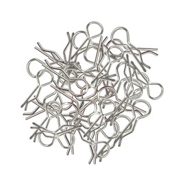100pcs Universal RC Body Clips Pins for All 1/8 1/10 1/12 Scale Traxxas Redcat HPI Himoto HSP Exceed RC Car Truck Crawler (Silver)
