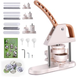 3-in-1 Multi-Size Button Press Kit (1''/1.25''/2.28'') w/300pcs Parts & Accessories - Ergonomic Arc Handle DIY Craft Machine for Kids Gifts, School Projects, Party Favors