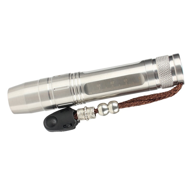 Jade Flashlight Torch Stainless Steel 3 Light Sources Super Bright