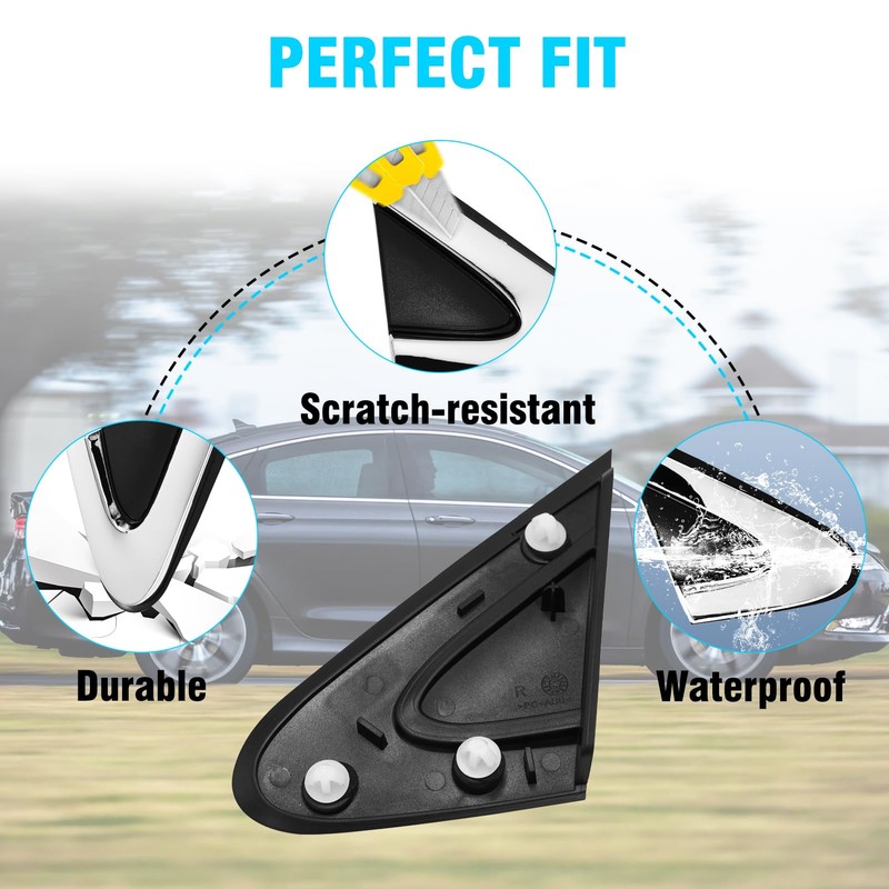 Jaronx Compatible with Chrysler 200 Side Mirror Trim Cover Corner