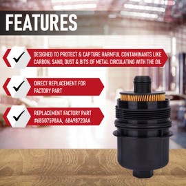 Filtro de aceite de motor sustituye a 68507598AA