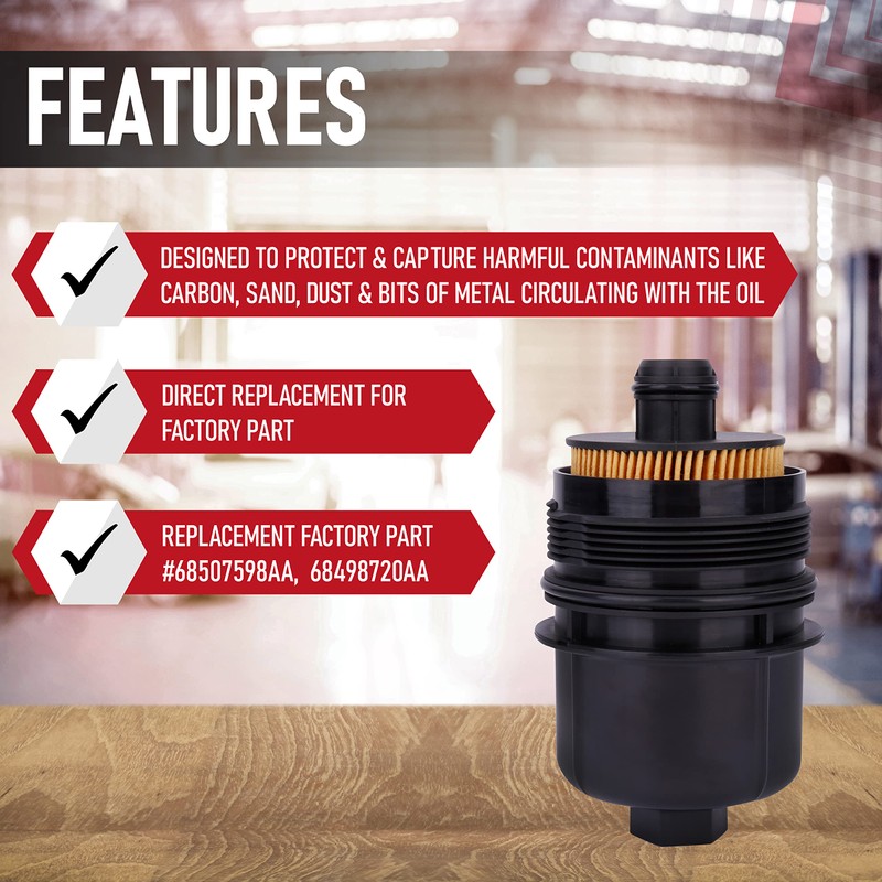 Filtro de aceite de motor sustituye a 68507598AA