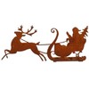 Bornhöft Santa Claus on Sleigh Rust Garden Decoration Patina for