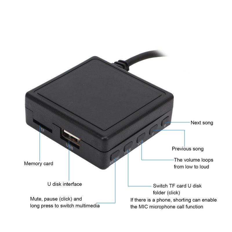 Bluetooth Adapter AUX IN Amplifier Noise Filter Wireless Audio Hands