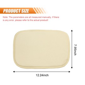 Car Center Console Armrest Pad, Soft Plush Armrest Cushion, Car Armrest Seat Box Cover Protector, Comfortable Anti-Slip Car Interior Accessories for Most Cars, Trucks, SUVs (Beige)