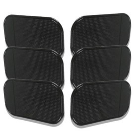 1 Pack 6 Pcs Car Dashboard Non Slip Mat,5.5 in*3.14 in Slide Sticky Dash Pad,Fit for Car Dashboard Accessories, Phones,Keys.(Black)