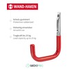 Gedotec Wall Hooks Garage Hooks Workshop Ladder Hook Red Rubberised