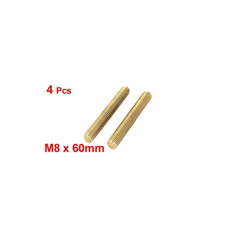 Sourcingmap 1.25mm Pitch M8 x 60mm Metal Threaded Rod Bar