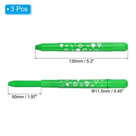 PATIKIL Gel Crayons, 3PCS Watercolor Crayons Silky Water Soluble Twist Bulk for Artists Coloring Drawing Painting, Light Green Crayon