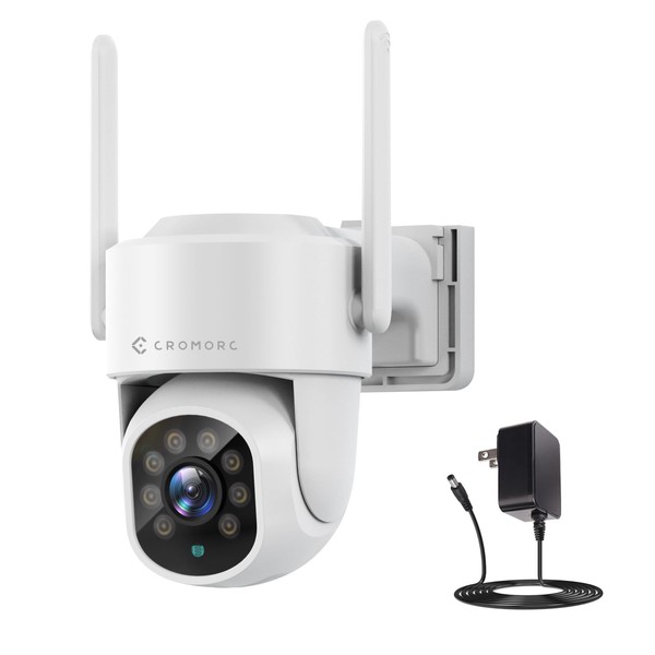 Cromorc 360° View Pan/Tilt/Digital Zoom 5MP WiFi Security Camera Outdoor,