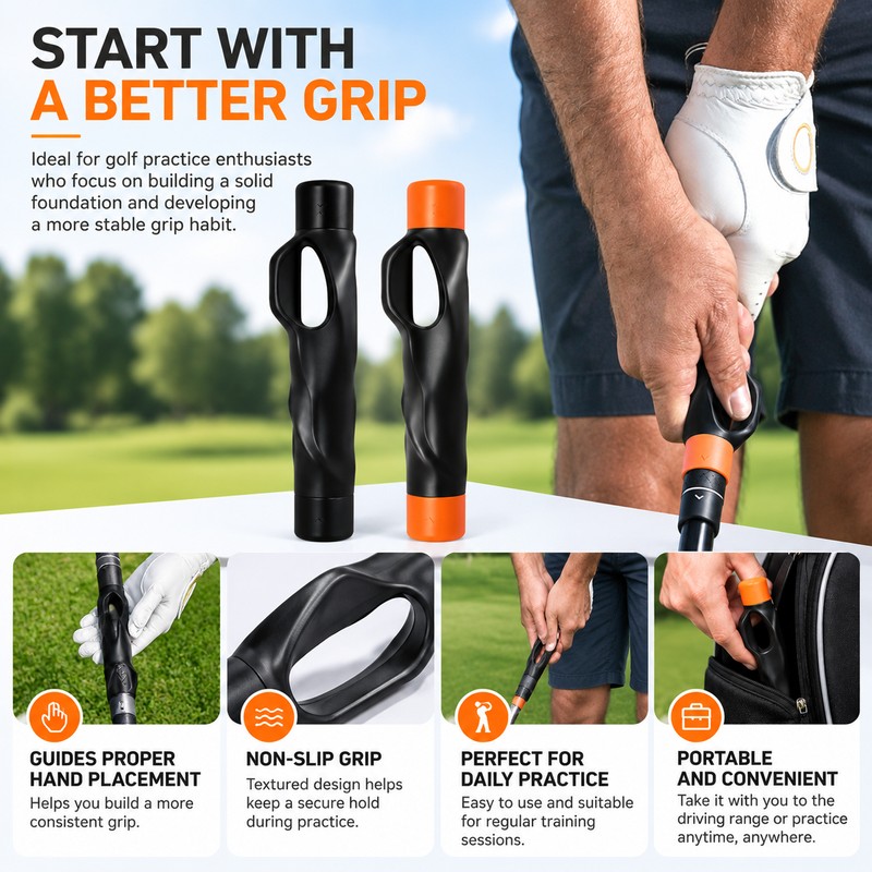 Golf Grip Trainer for Hand Position Practice – Anti-Slip PU