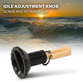 CHEDA Idle Adjustment Knob, Screw and Retainer Clip 1 Set Compatible with Johnson Evinrude OMC Motors/Fits for 1974-1985 9.9HP & 15HP Models