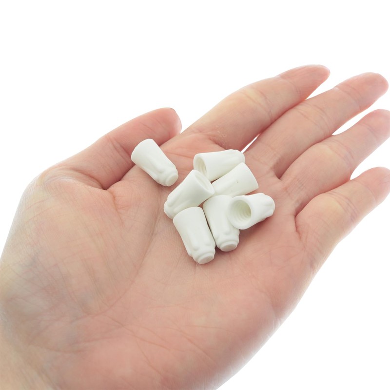 Pro Bamboo Kitchen 50PCS Ceramic Wire Connector White Nut Small