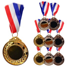 Gold Medal, Silver Medal, Bronze Medal, Medal Set, Sports Festival, Kindergarten, Reward, Victory Medal (Set of 3 Gold, 3 Silver, 3 Copper, Total 9 Pieces)