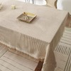 Tablecloth, Natural Texture, White, Brown, Stylish, Solid, 51.2 x 70.1