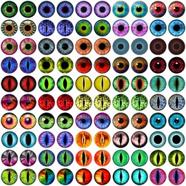 100PCS Dragon Eyes Glass Cabochon for Clay Doll Making Sculptures Props Craft DIY Findings Jewelry Making 6MM