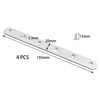 4 PCS Stainless Steel Flat Fixing Mending Brackets with Screws