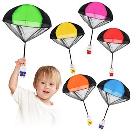 Parachute Toys for Kids, 6 Pack Outdoor Throwing Flying Toys, Unique Boys & Girls Easter Basket Stuffers