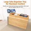 Bamboo Sofa Arm Tray – 2-in-1 Magnetic Detachable Couch Cup