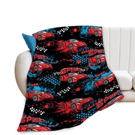 Zhongh Cars Blanket Car Throw Blankets Cozy Fleece Flannel Plush Blanket Bedding Cars Gifts for Boys Girls Men Women Lovers Adults Decor for Couch Sofa Bed 40"X50"