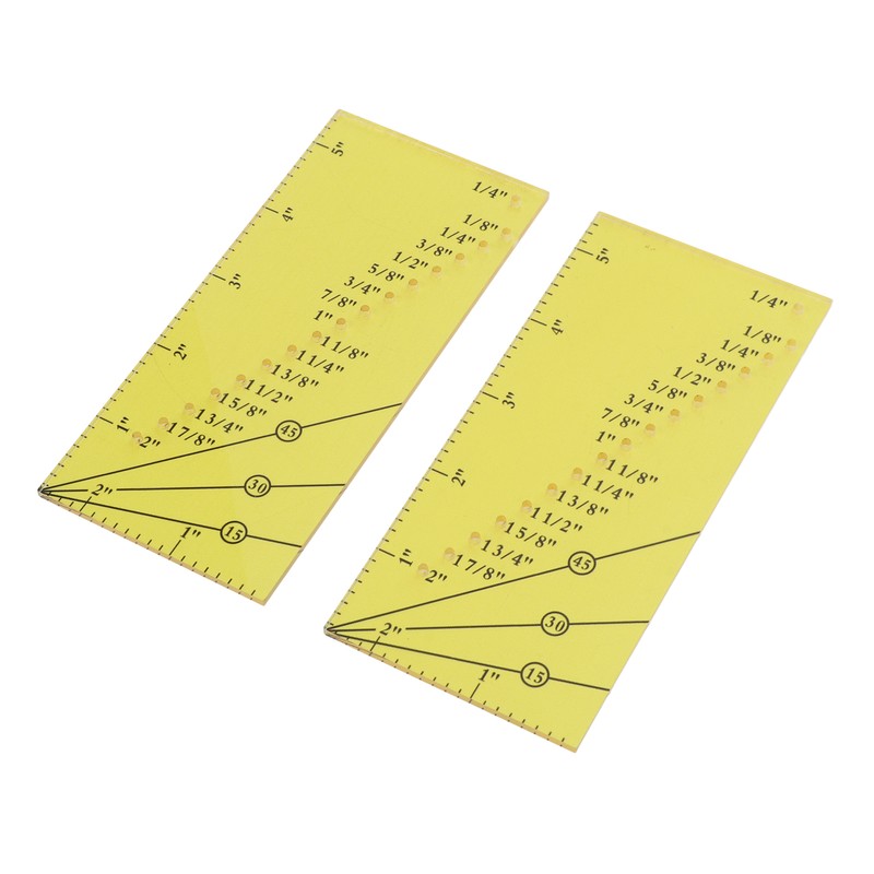 2set Seam Guide Ruler Strong Magnetic Stainless Steel Transparent Acrylic