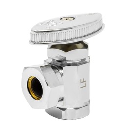 Libra Supply 1/2 inch FIP(Inlet) x 1/2 inch OD(Outlet) Slip Joint Multi Turn Angle Stop Valve for Water Shut Off, FIP x Compression, (Click in for more size options) 1/2'' FIP x 1/2'' OD SJ