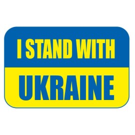 Silverbird Graphics I stand with Ukraine sticker flag decal American car truck decal window USA 2pk
