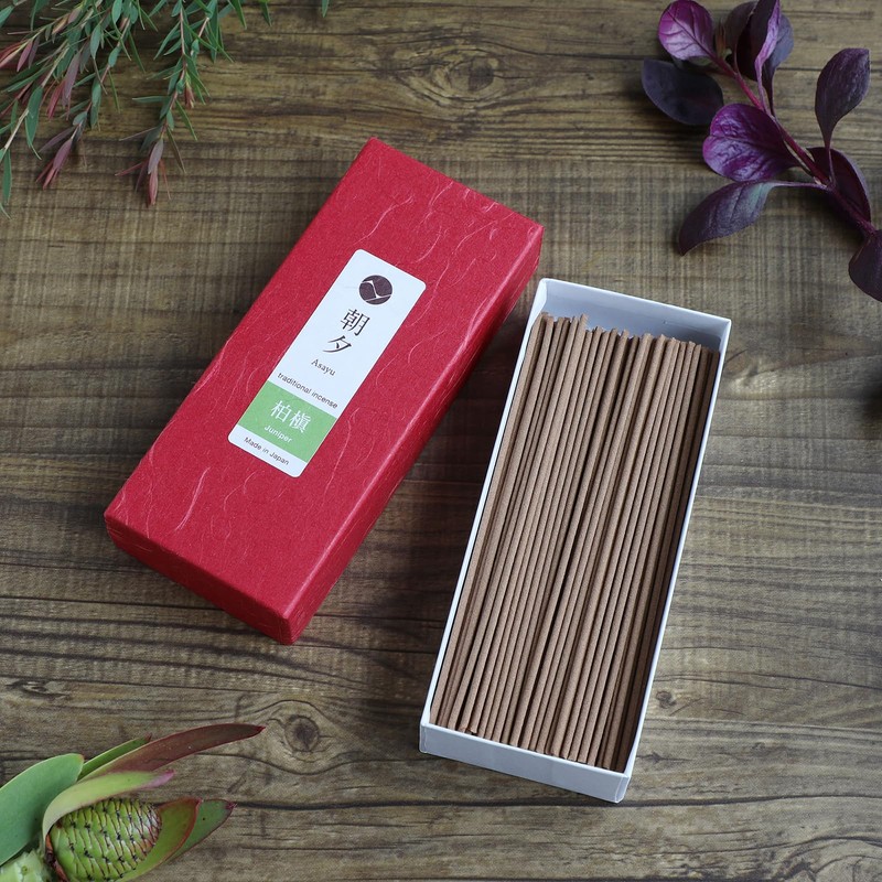 Asayu Japan Juniper Incense Sticks, Approx. 80 Pieces (40 g),
