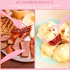 300Pcs Disposable Pink Silverware Set, Plastic Cutlery Set, 100 Forks,