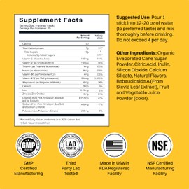 No Days Wasted Hydration Replenisher Electrolyte Replacement Stick Packets | Essential Electrolytes & Vitamins | Rapid Hydration | Sodium, Potassium, Magnesium, Vitamins B, C, D, Zinc | Strawberry Pineapple