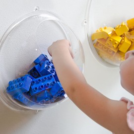 HMF 46624-22 Wall Shelf Acrylic Hemisphere, Hanging Display, Diameter 24 cm, Transparent