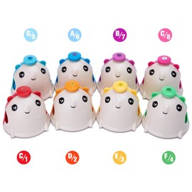 HEYSLAND Desk Bells 8 Note Cute Mouse Colorful Hand Percussion for Musical Educational