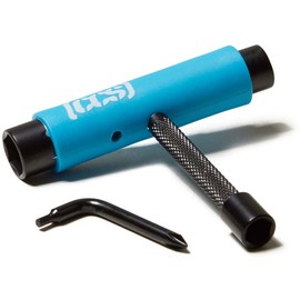 [CCS] Skateboard Tool - All in One T Tool, Metal T Tool W/Grip File, or Y Tool W/Rethreader (Blue Metal)