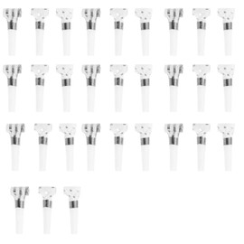 Coehaopike 30 Pcs Blowouts, Rehabilitation Whistle, Training, Party, Rebounding Toy, Party Supplies, Blowout Ranking, Pillow, Toy Blowouts, Cheering Tool (Silver)