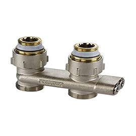 Simplex Deflector D1/50 with Self-Sealing Nipples, Passage, G3/4i x G3/4a Euro Cone - Efficient Heating Control - F10076