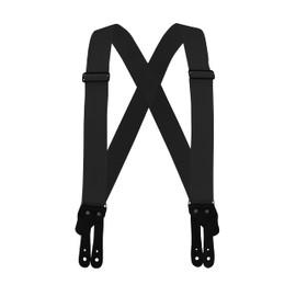 Welch, WK-7846X-LEF-BLK, Work Suspenders for Men and Women - Button on Pants, 2-inch wide Elastic, Adjustable Strap, X-Back Design, for Suit, Underclothing, Jeans, Pants, and Trousers, Size Medium