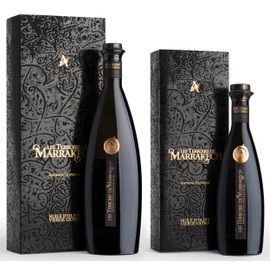 LES TERROIRS DE MARRAKECH Olive Oil Gift Box of Les Terroirs De Marrakech Gourmet Extra Virgin Olive Oil Bundle, Polyphenol Rich Olive Oil, Moroccan Cold Pressed EVOO Oil, Keto Organic Olive Oil, 17 fl oz. and 8.5 fl oz.